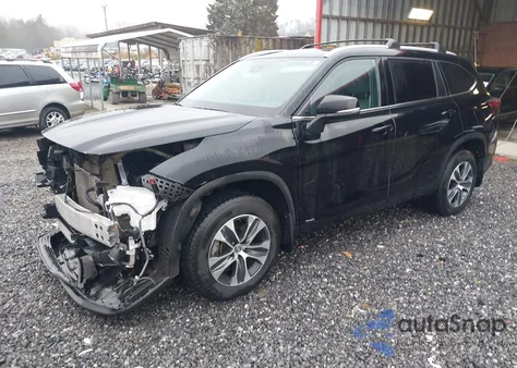 2022 Toyota Highlander Hybrid Xle из США, поврежденный, VIN 5TDHBRCH9NS555990